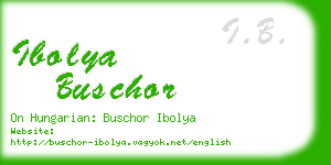 ibolya buschor business card